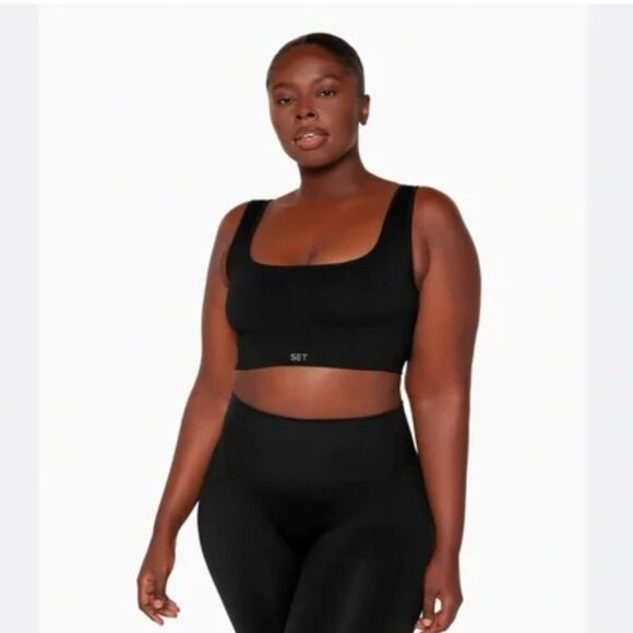 Set Active Sports Bra Ribbed Beige size L - Picture 4 of 4